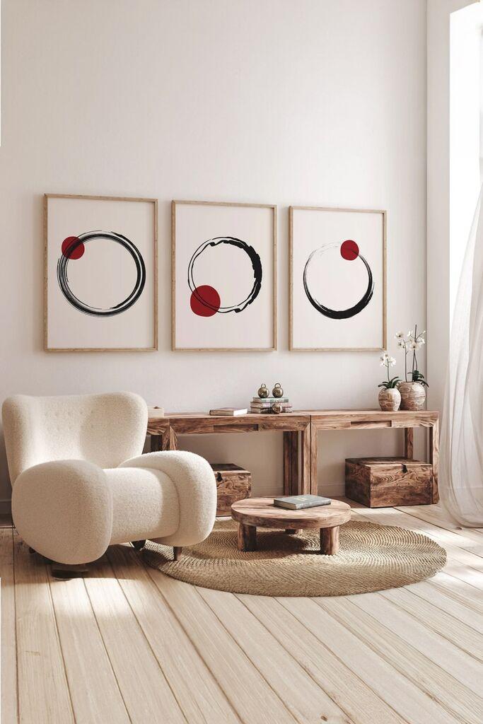 Декоративна слика Wallity 3Dartsohoset57, 33x48 см, 3 дела