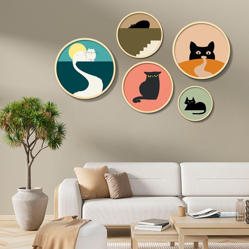 Декоративна слика Wallity Yats-13, 43,5x43,5 см, 5 дела