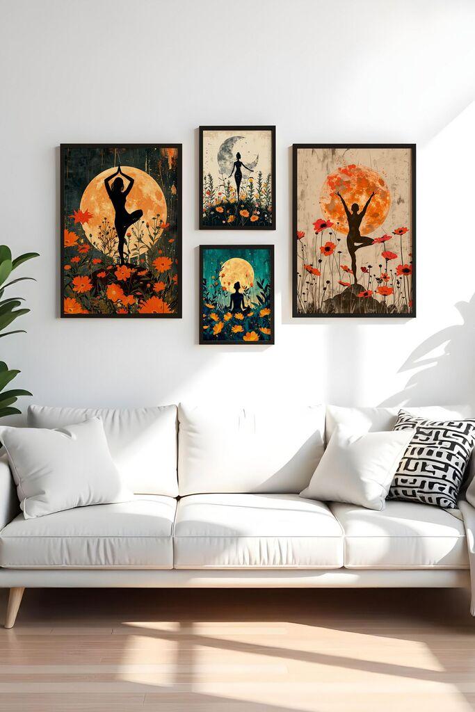 Декоративна слика Wallity Huhu447-S, 50x70 см, 4 дела