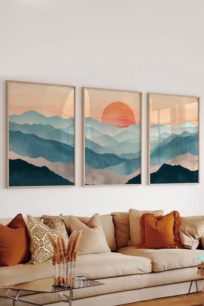 Декоративна слика Wallity 3Dartsohoset132, 33x48 см, 3 дела