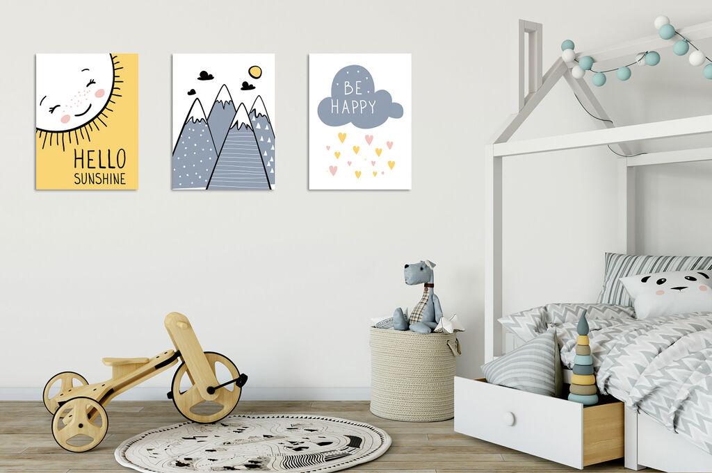 Декоративна слика Wallity UDC04, 30x40 см, 3 дела