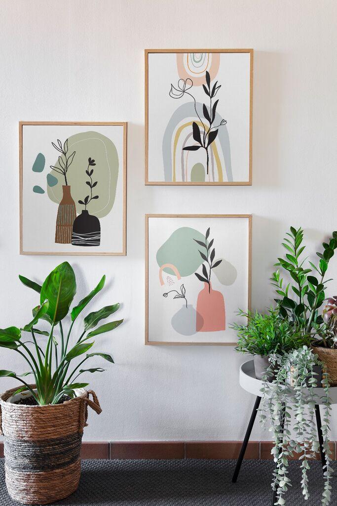 Декоративна слика Wallity 3Dartsohoset 124, 33x48 см, 3 дела