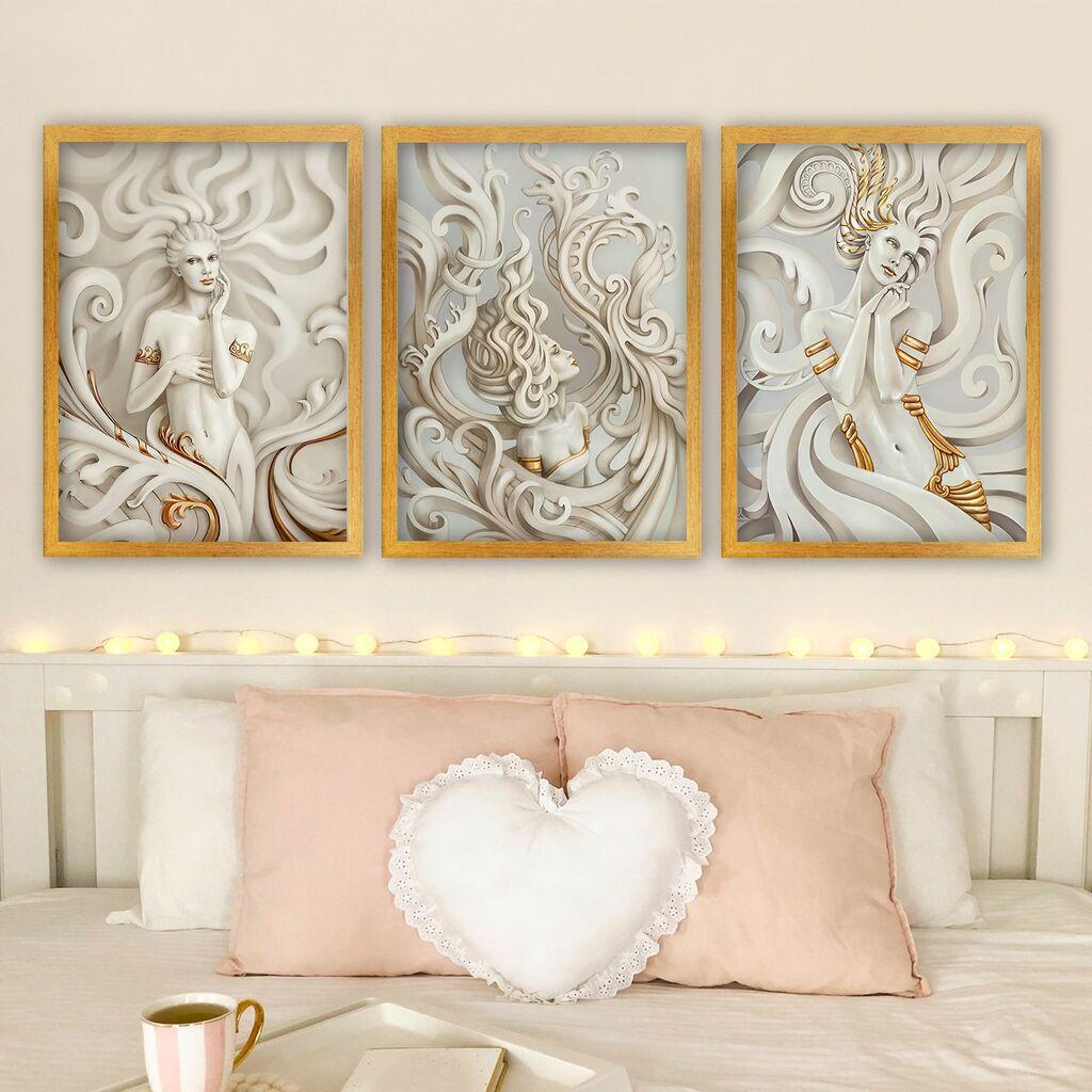 Декоративна слика Wallity 3SC117, 35x45 см, 3 дела