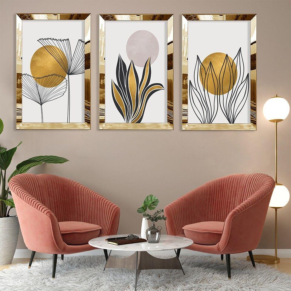 Декоративна боја Wallity Huhu400 - 40 x 60, 40x60 см, 3 дела