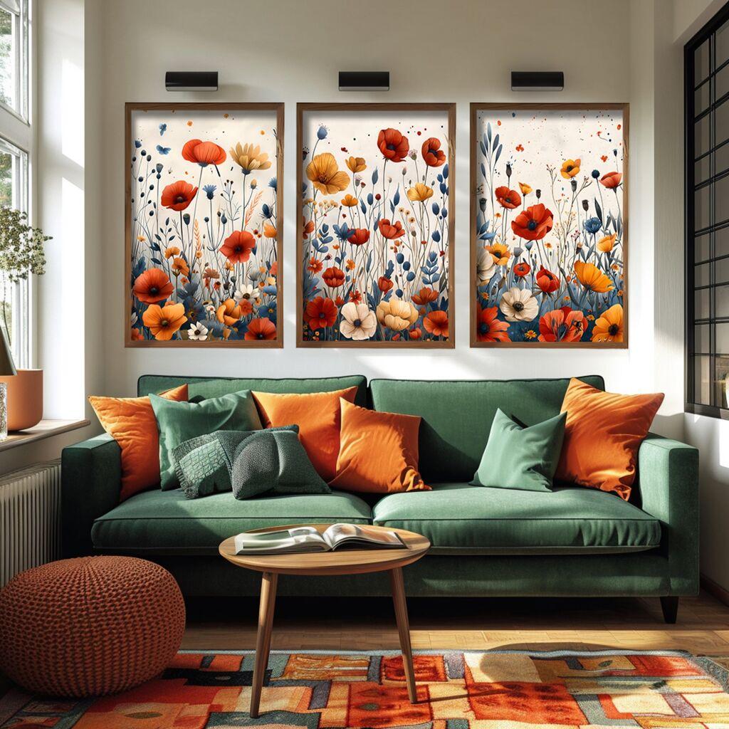 Декоративна слика Wallity GE258-L, 35x47x3.5cm, 3 дела