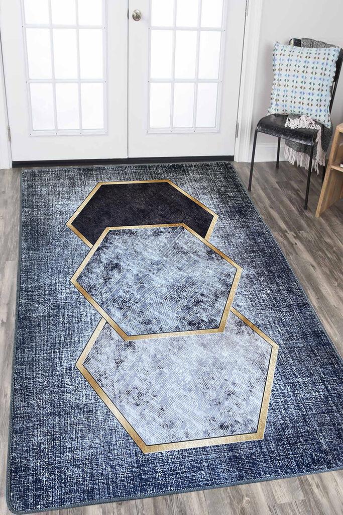 Тепих Conceptum Hypnose Yellowstone, 80x100 см, темно сив