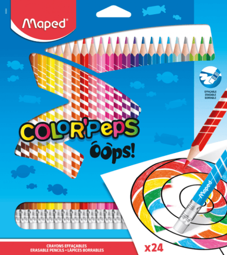 Maped Дрвени бои/24 со гума 832824