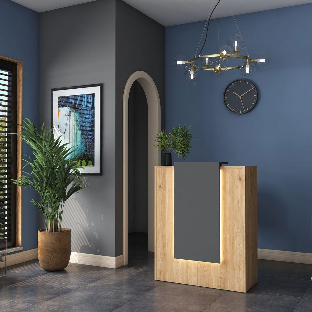 Приемна маса Hanah Home MA101 3859, 90x110x40 см, даб