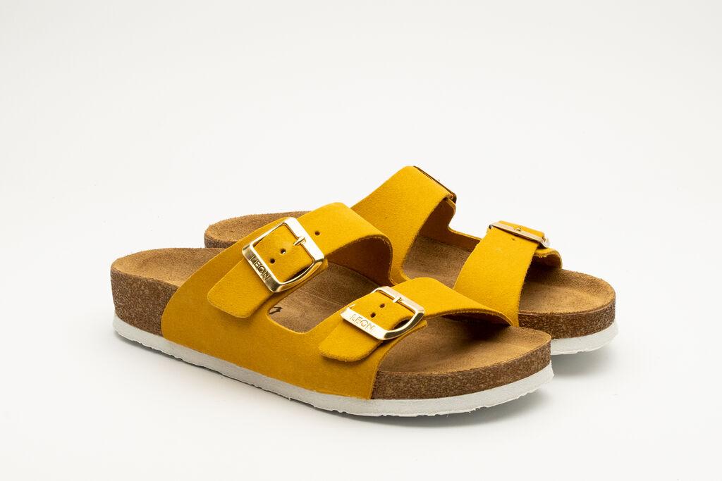 Женски папучи Анна – Жолта Велур