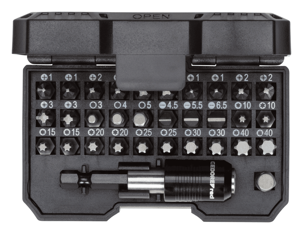 Gedore Red Сет битови 1/4" 32-парчиња (SL+PH+PZ+TX) - R33005031