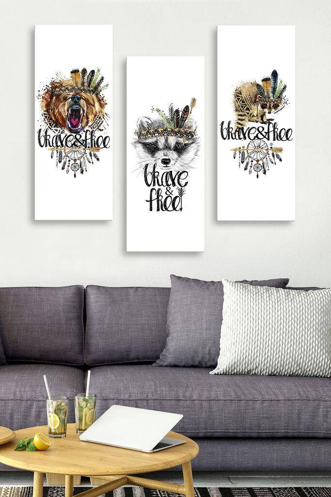 Wallity Сет Слики MDF2626284, 3 Дела