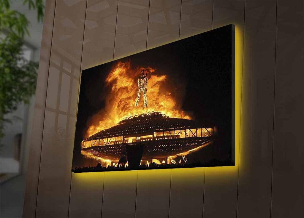 Wallity Слика со LED Осветлување ABD-012, 30x90 cm