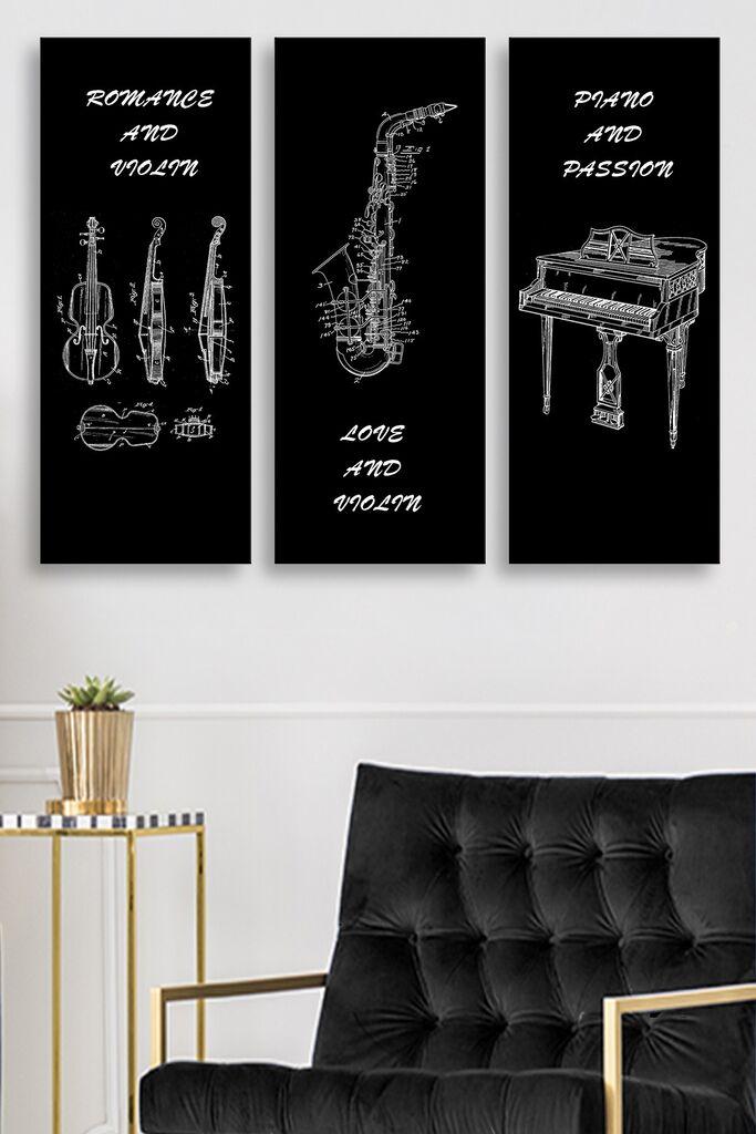 Wallity Сет Слики MDF2571437, 3 Дела