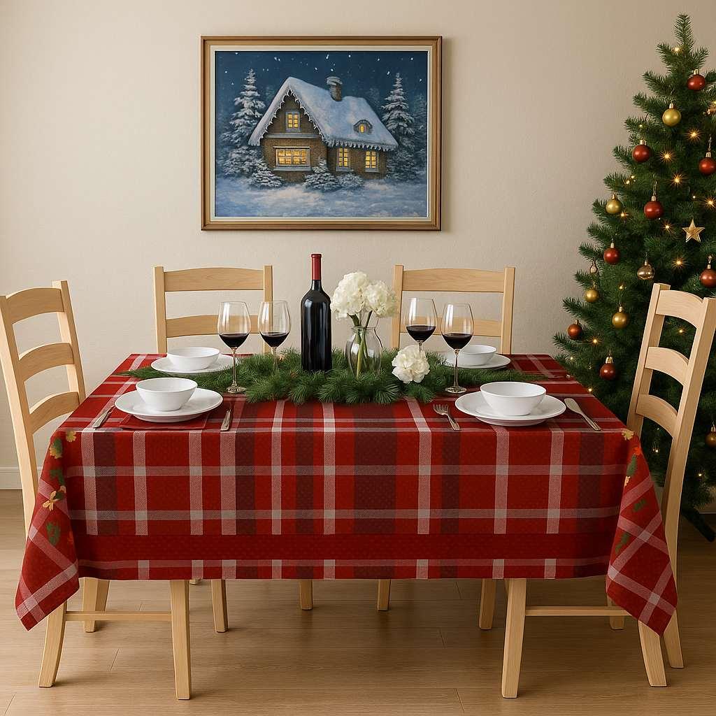 Чаршаф за маса Хермија Hm-Tblnwy26-11, 140 x 180 см, шарен