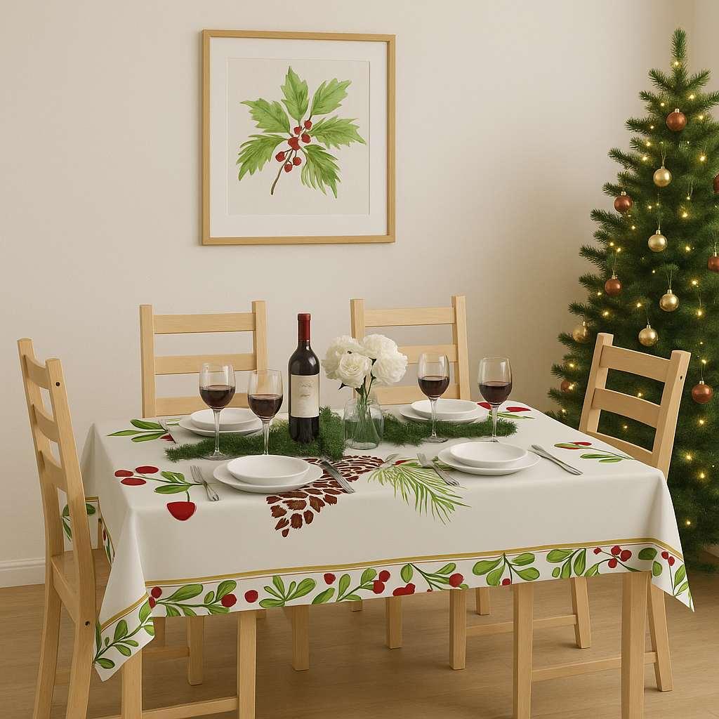 Чаршаф за маса Хермија Hm-Tblnwy26-4, 140 x 180 см, шарен