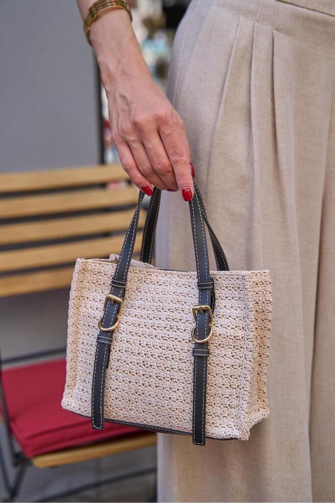 Женска чанта Bagmori MK1020225SV10-020, кремасто-кафеава