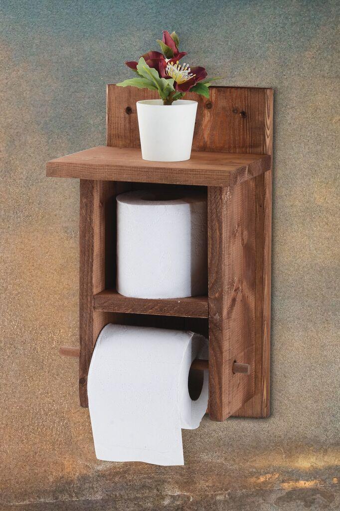 Држач за тоалетна хартија Aberto Design, 35 см, кафеава