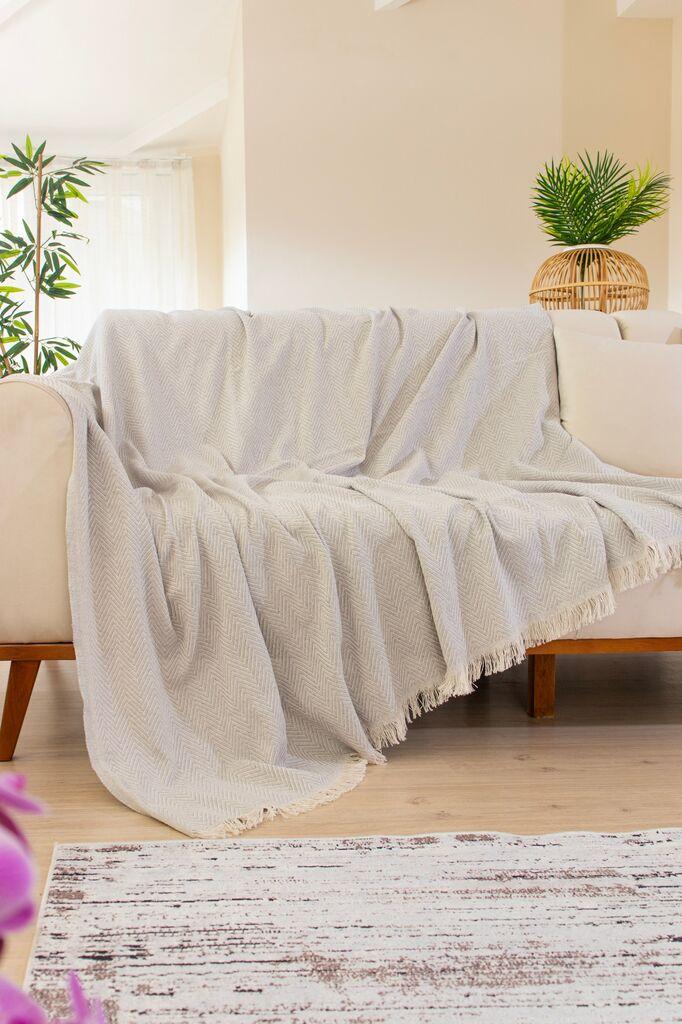 Плетено ќебе L'essentiel Maison Cozy, 170x200cm, 320 gr/m², беж