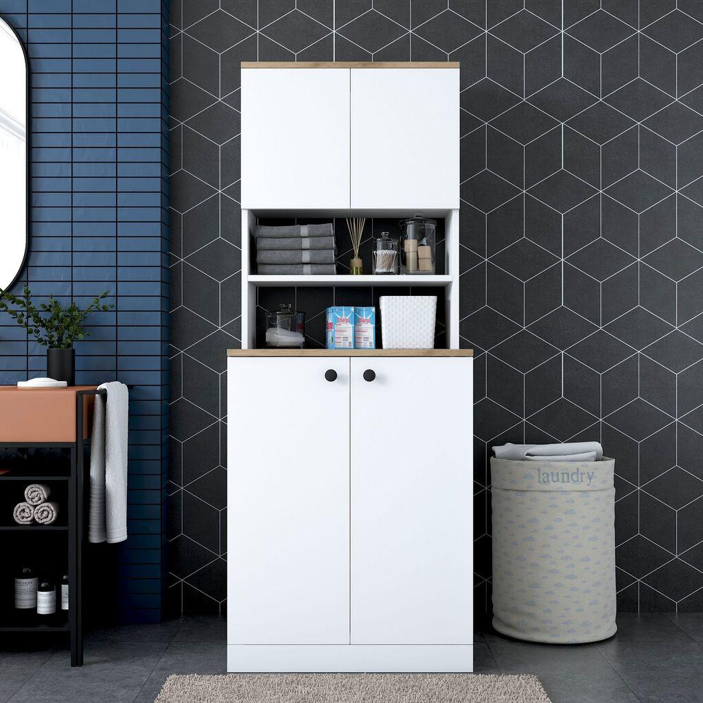 Ормар за бања Hanah Home KD102-2160, 70 x 183,6 x 72,5 см, бел