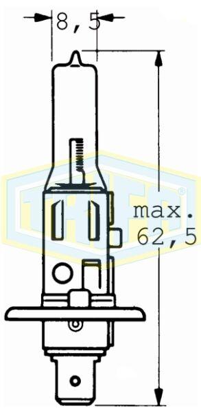 Trifa Сијалица 12V H1 55W Dark P14.5s 75655