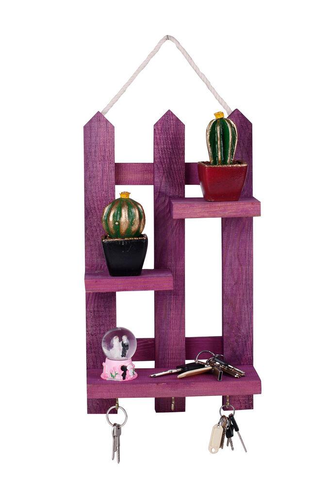 Полица за клучеви Aberto Design 213, 40x23x9 см, виолетова