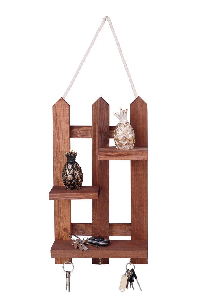 Полица за клучеви Aberto Design 213, 40x23x9 см, кафеава