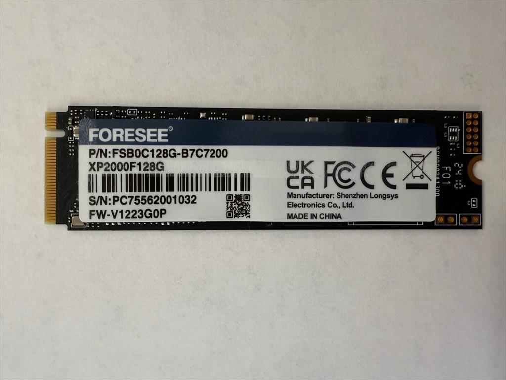 FORESEE SSD Диск XP2000 M.2 NVMe 128GB