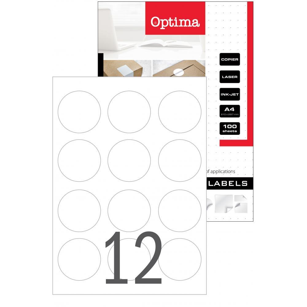 Optima Етикети ф60/100 12 32109