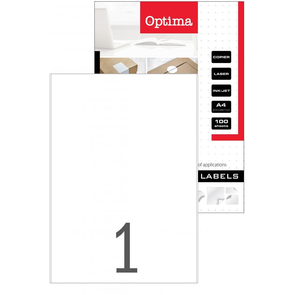Optima Етикети 210х297/100 1 32107