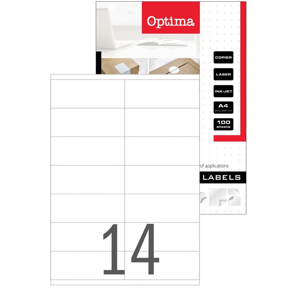 Optima Етикети 105х41/100 14 32099