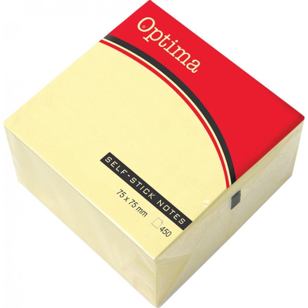 Optima Стикер 76х76 /450 жолт 22916б