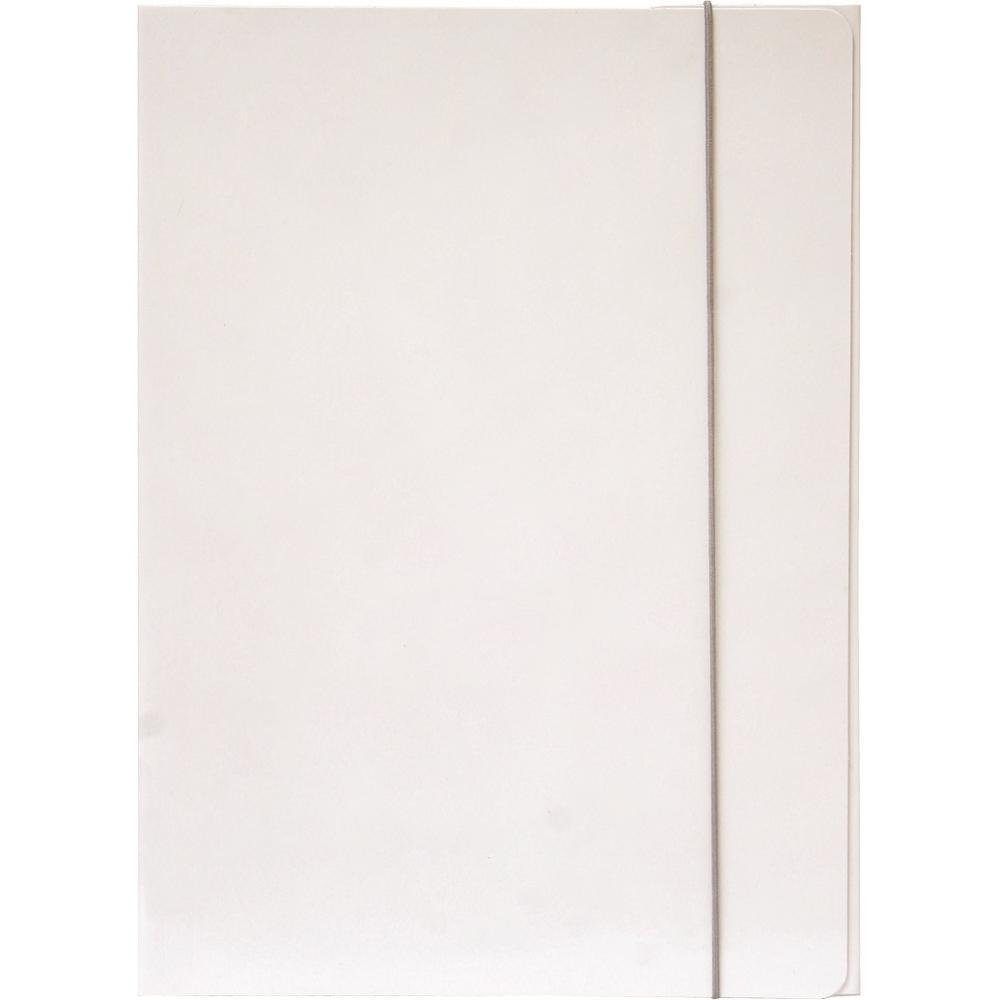 Optima Папка со ластик бела 600г 60676