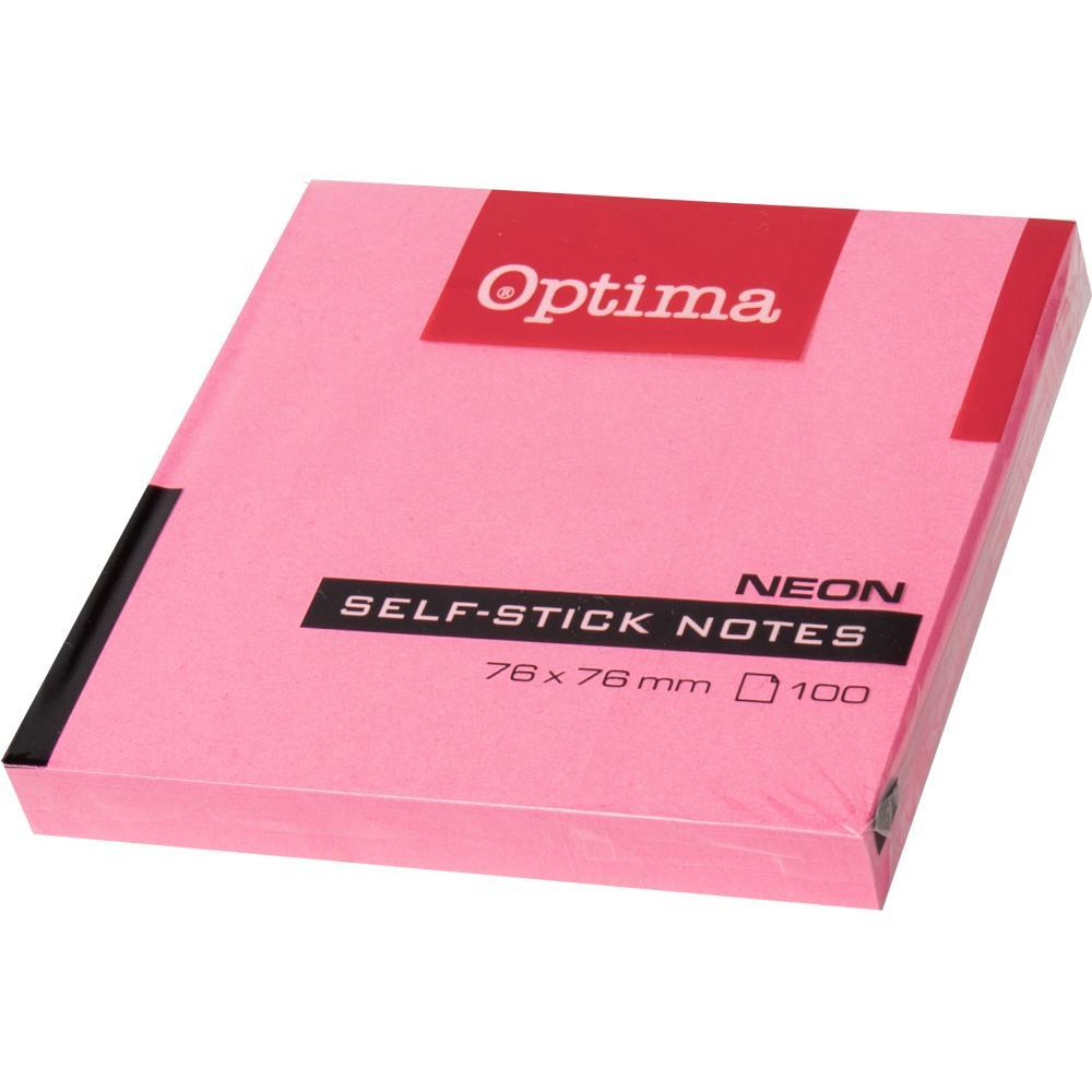 Optima Стикер 75х75 /100 розе неон оптима122935