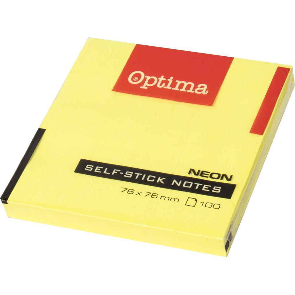 Optima Стикер 75х75 /100 жолт неон оптима122933