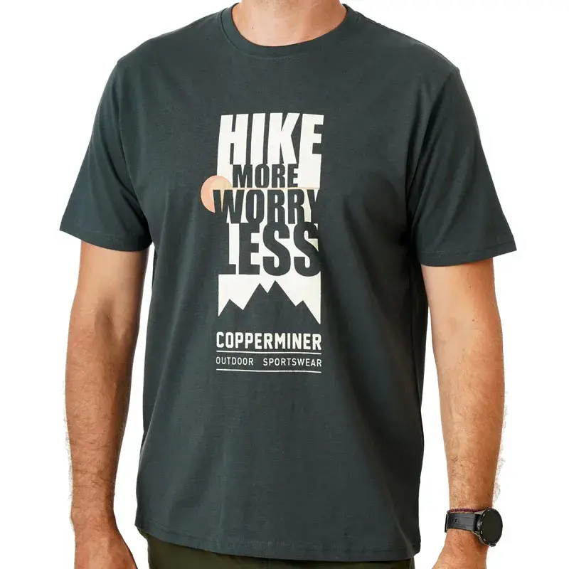Машка маица Copperminer Hike, темно сива