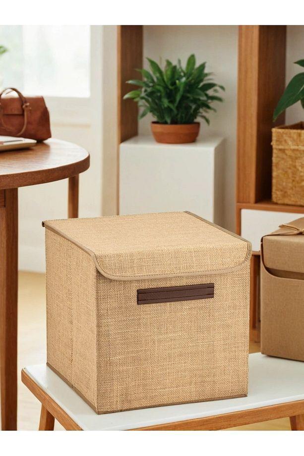 Кошница за складирање Aberto Design YLC.K.K.034, 30x30x30cm, Крем боја