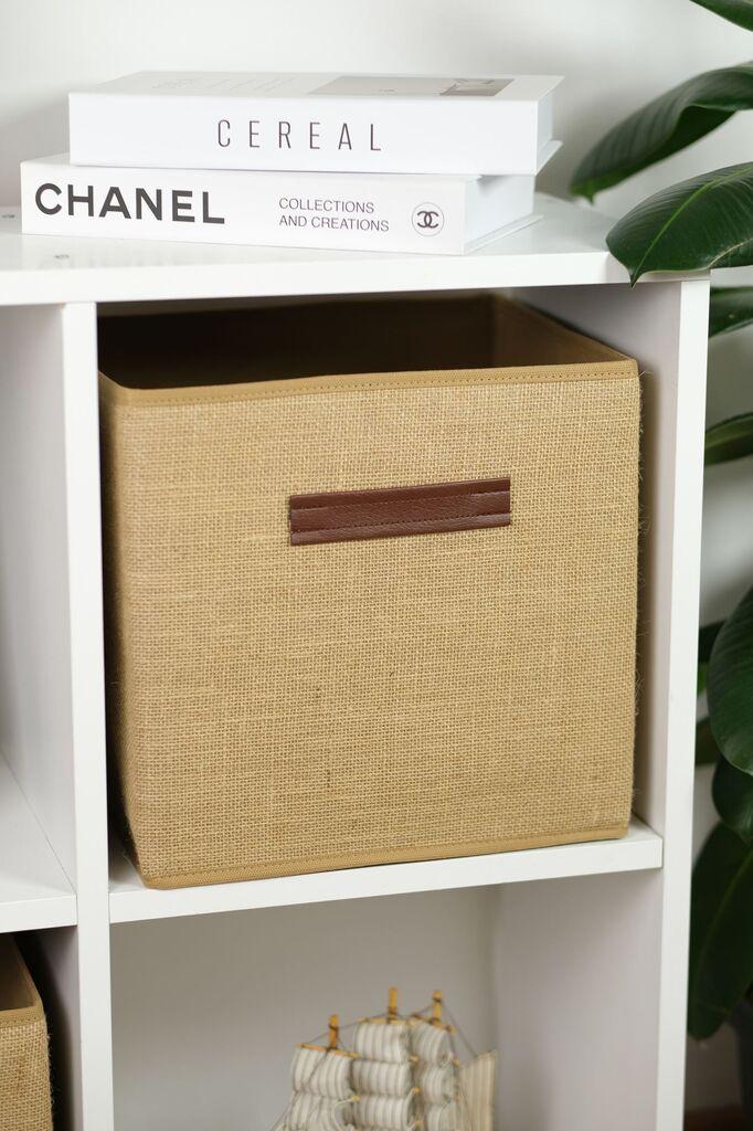 Кошница за складирање Aberto Design YLC.K.034, 30x30x30cm, Крем боја