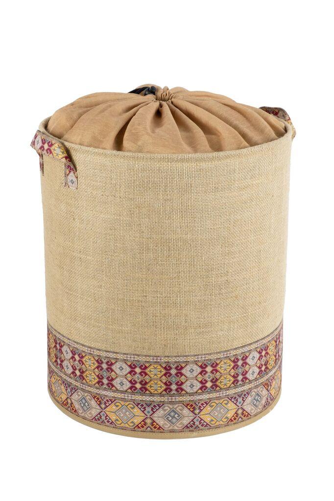 Кошница за складирање Aberto Design YLC.E.D.S.034, 37x40x37cm, Крем боја