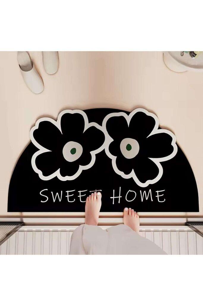 Тепих за бања L'essentiel Maison Miedo, 60 x 100 см, црно-бел