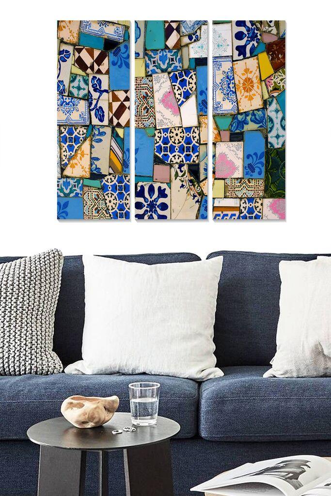 Wallity Сет Врамени MDF Слика Myk3011-1, 3 Дела