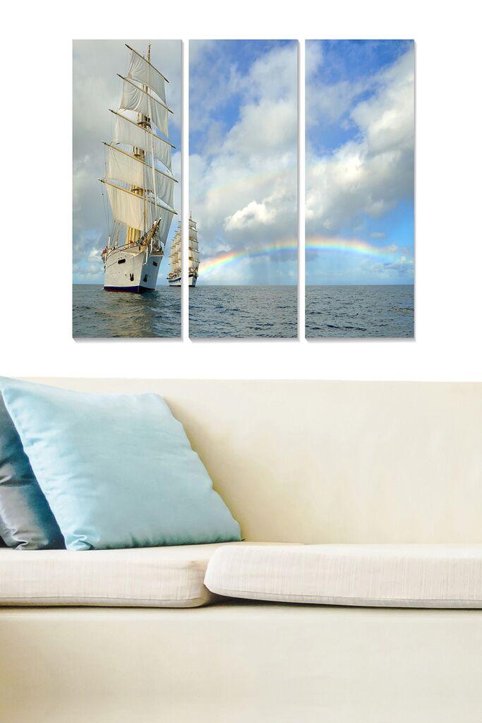 Wallity Сет Врамени MDF Слика Myk3001-3, 3 Дела