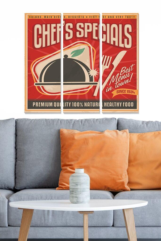 Wallity Слика со LED Осветлување Pop Art Melting Love, 44x66 cm