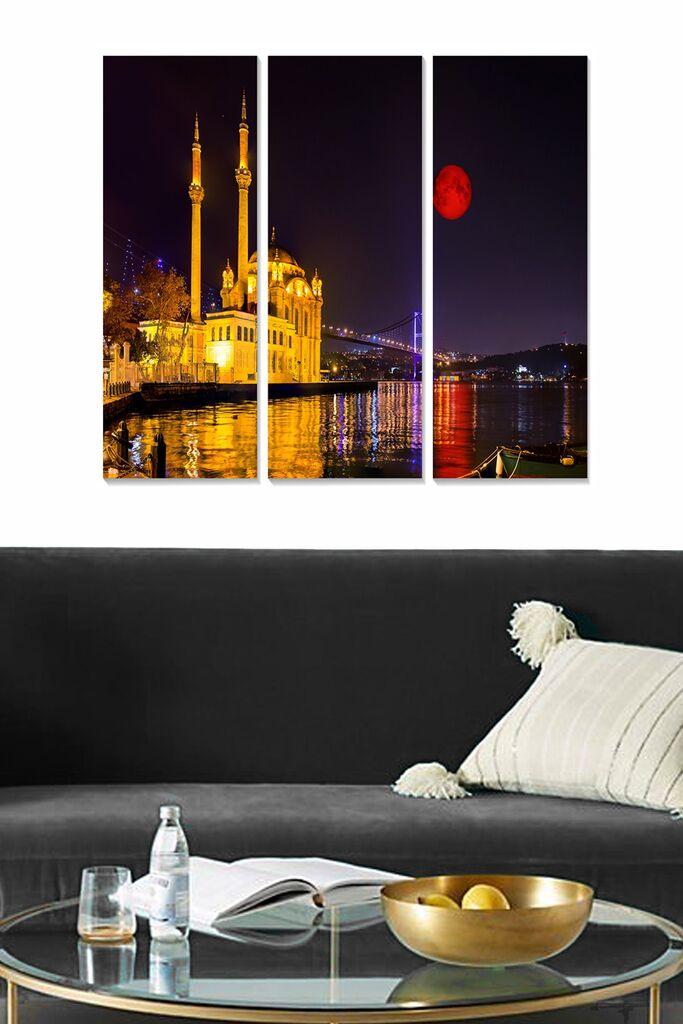 Wallity Сет Врамени MDF Слика Myk3004-3, 3 Дела