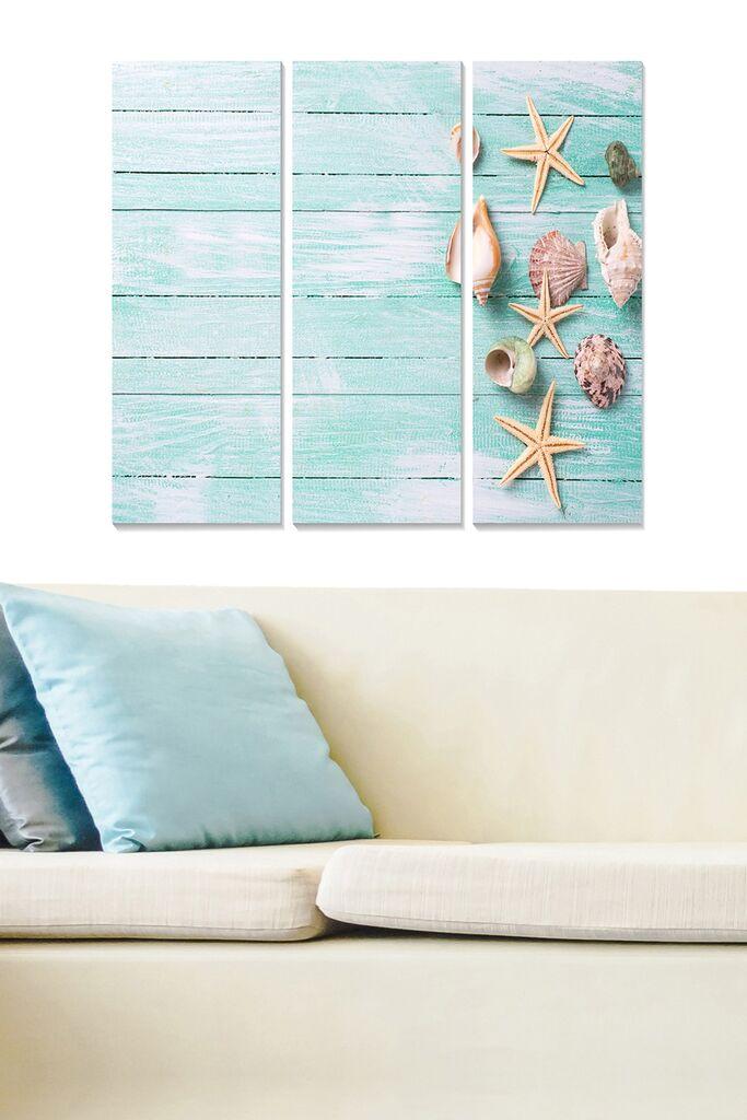 Wallity Сет Врамени MDF Слика Myk3007-1, 3 Дела