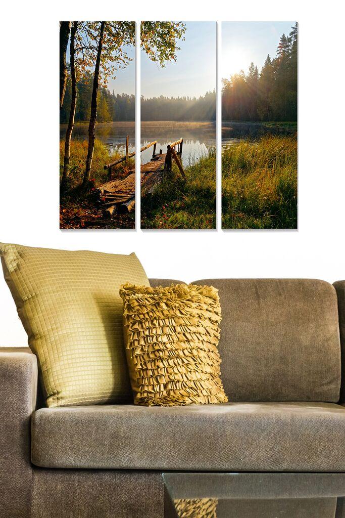 Wallity Слика со LED Осветлување Moon Swing Girl , 66x99 cm