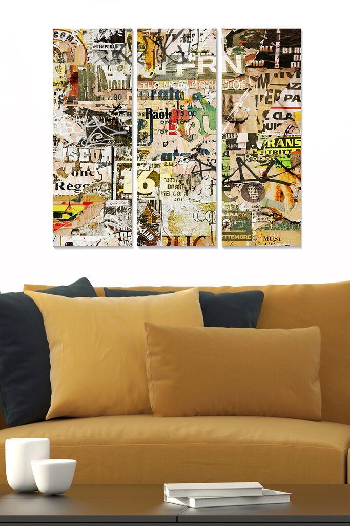 Wallity Сет Врамени MDF Слика Myk3006-2, 3 Дела