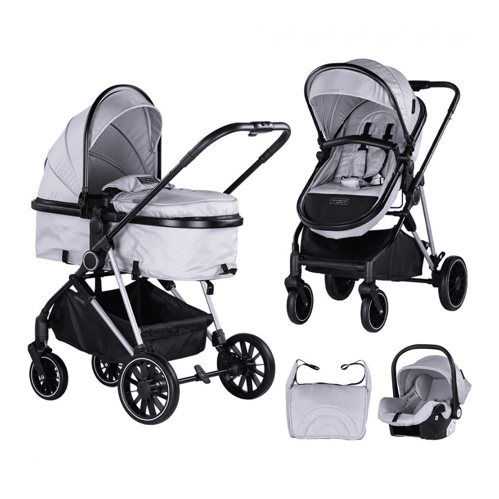 Бебешка количка аура трансформ облачно сиво