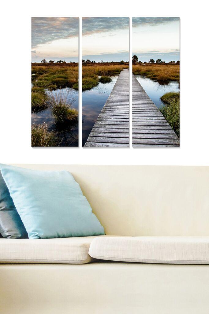 Wallity Сет Врамени MDF Слика Myk3008-3, 3 Дела