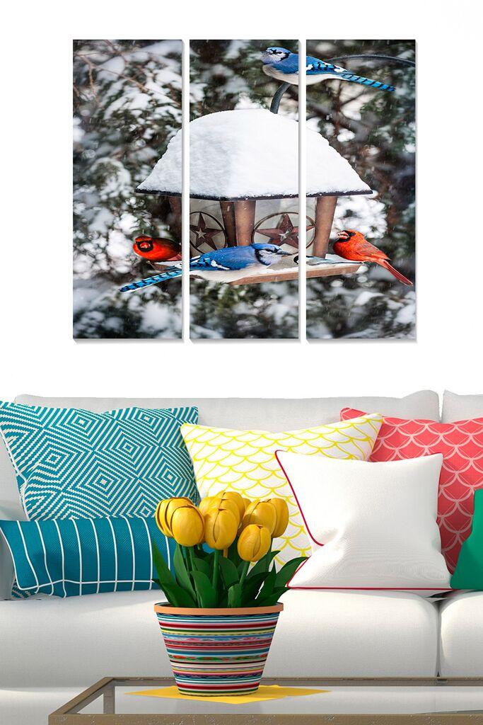 Wallity Сет Врамени MDF Слика Myk3007-3, 3 Дела