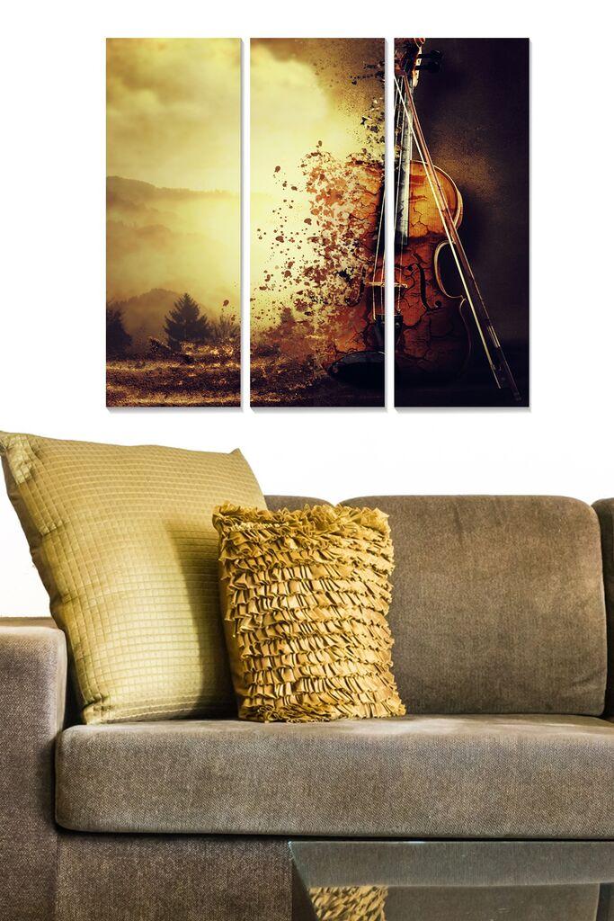 Wallity Слика со LED Осветлување Moon, 66x99 cm